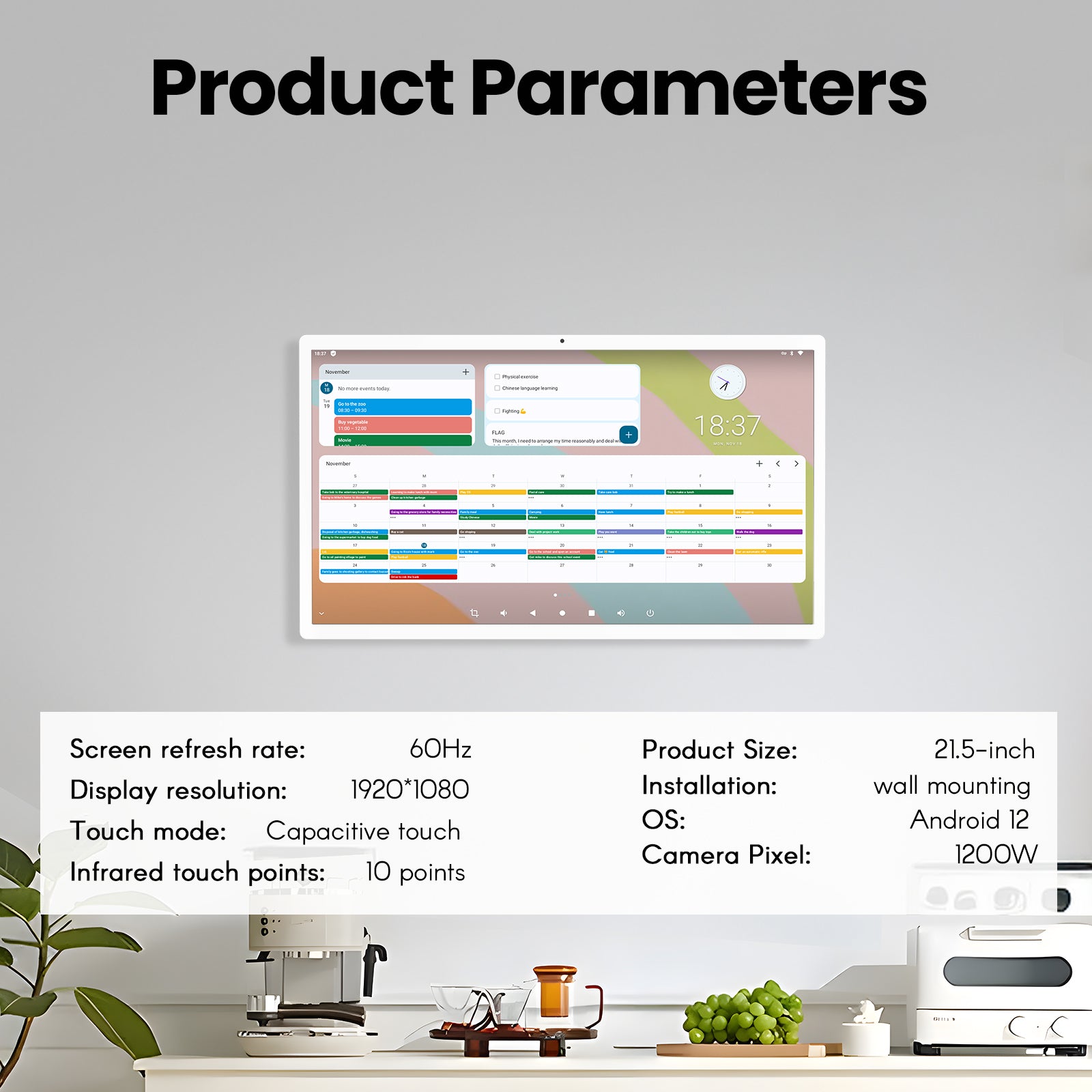 21.5" MWE Digitaler Kalender