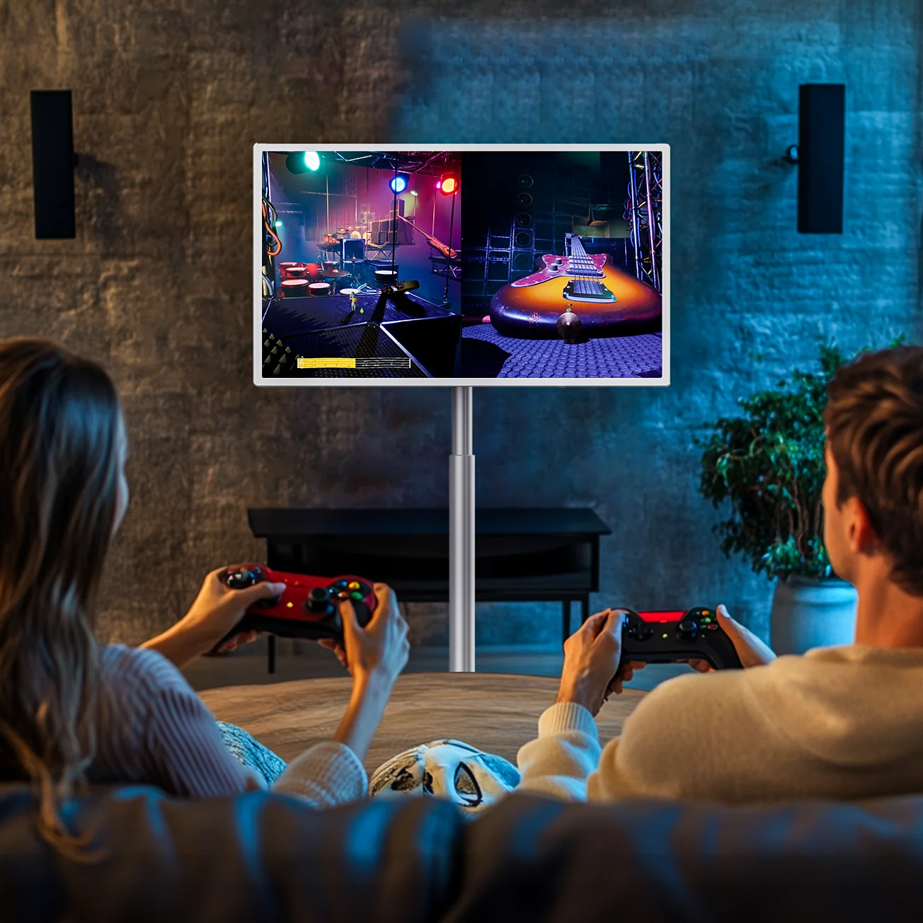 MWE Portable TV on Wheels Smart Touch Screen