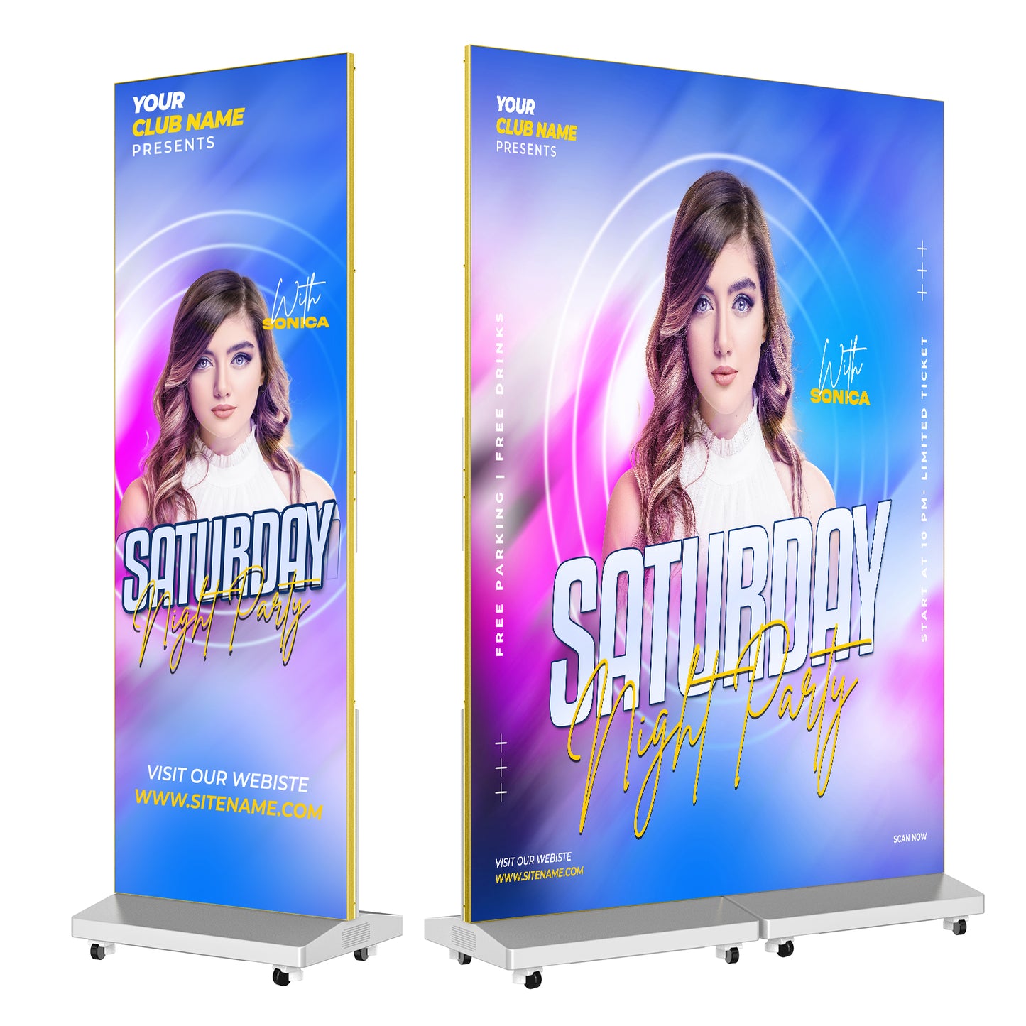 MWE Indoor LED Digital Signage Display with 80" P1.86