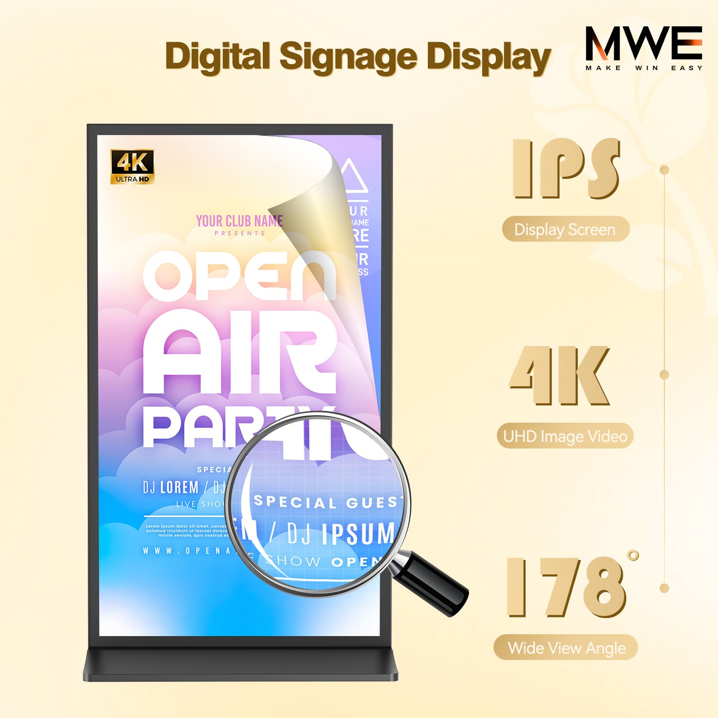 MWE Full Screen Digital Signage