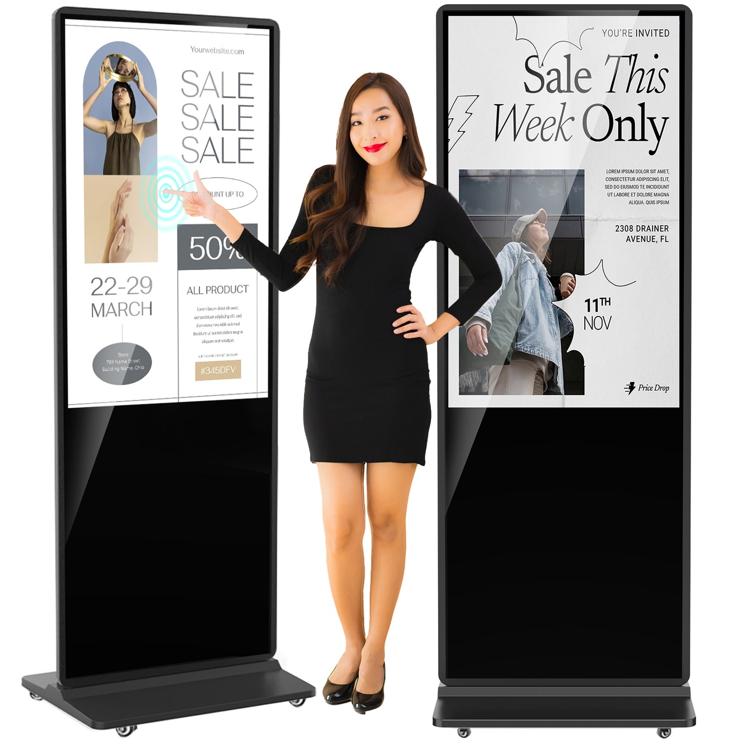 MWE Floor standing Digital Signage 32" - 65"