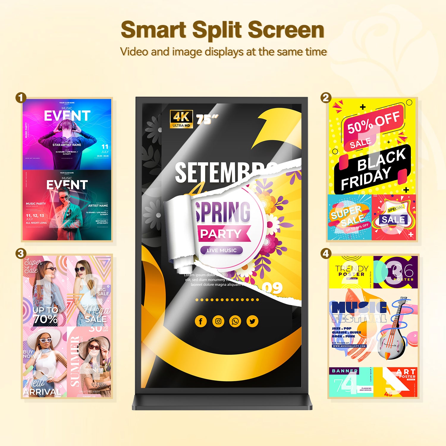 MWE Full Screen Digital Signage