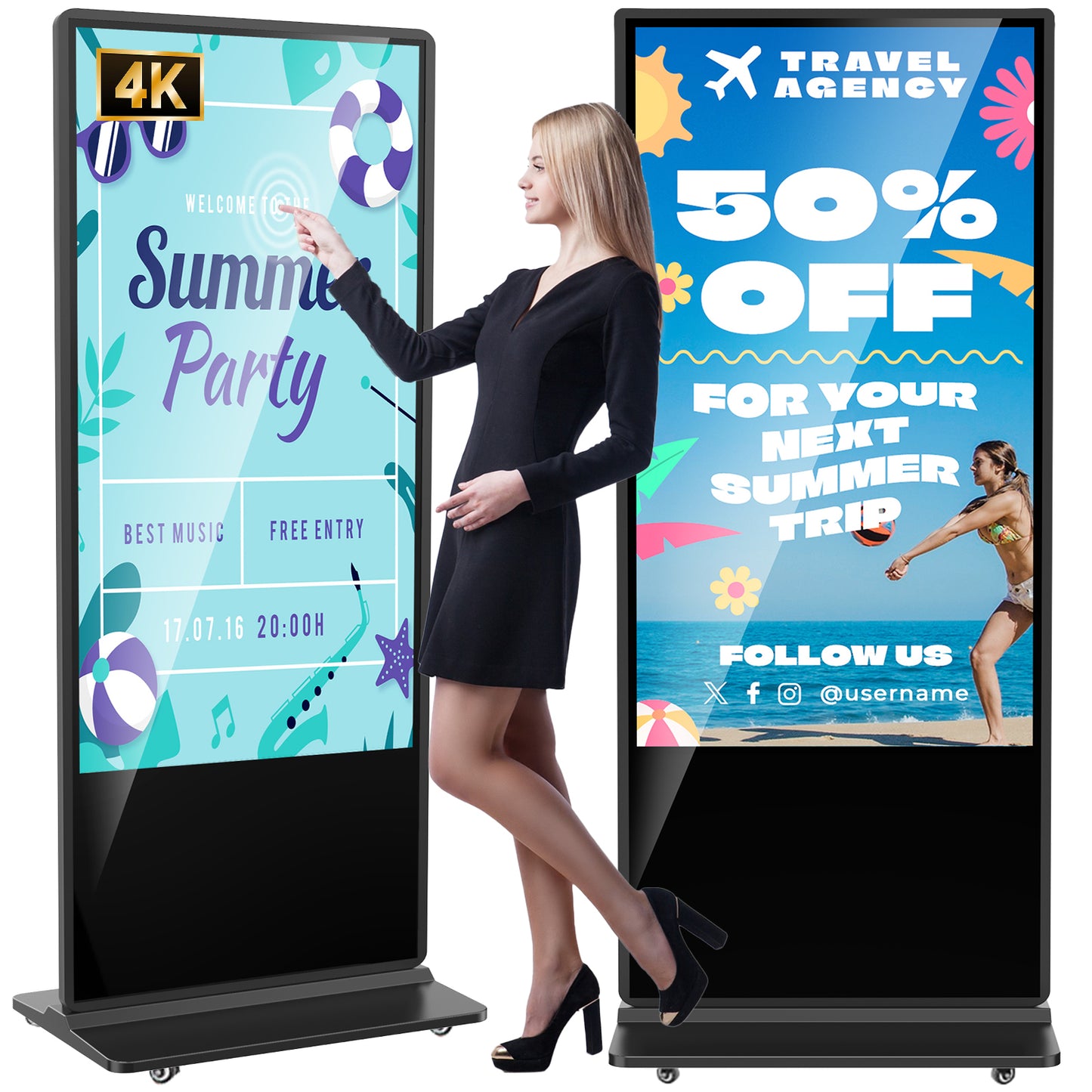 MWE Floor standing Digital Signage 32" - 65"