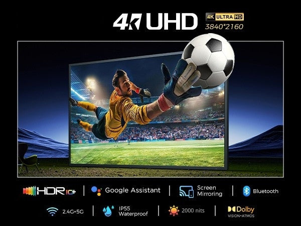 MWE 4K Ultra-Bright Outdoor Smart TV (55" / 65" / 75")